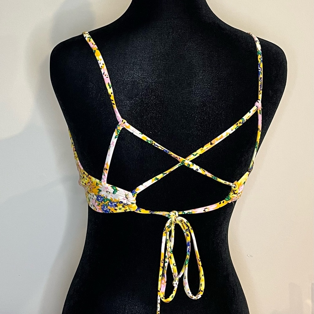 Time and Tru Padded Underwire Bikini Top Yellow L - Picture 5 of 7